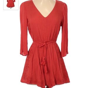 Alya Romper, Size: Extra Small, Color: Burnt Orange